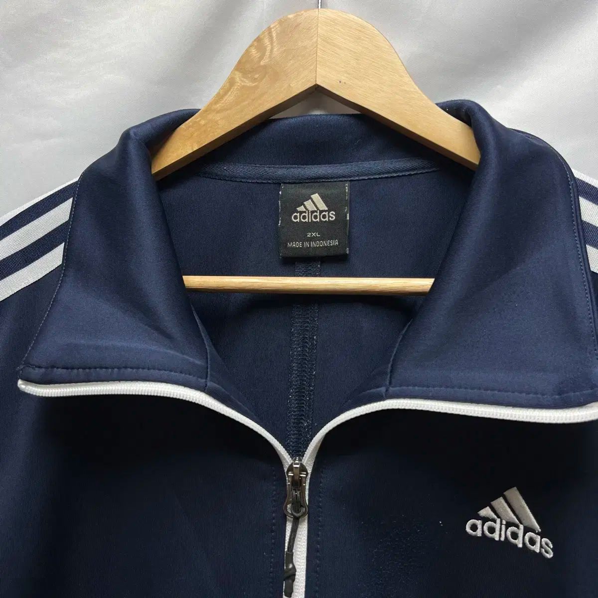 【美品】 adidas トラックジャケット ネイビー ヨーロッパTT 2XL adidas Originals - 希少2XL⭐️90s adidas トラックジャケット