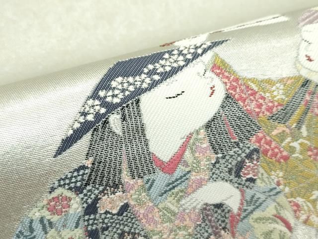 平和屋着物□極上 加賀友禅の巨匠 初代 由水十久 西陣 長嶋成織物  