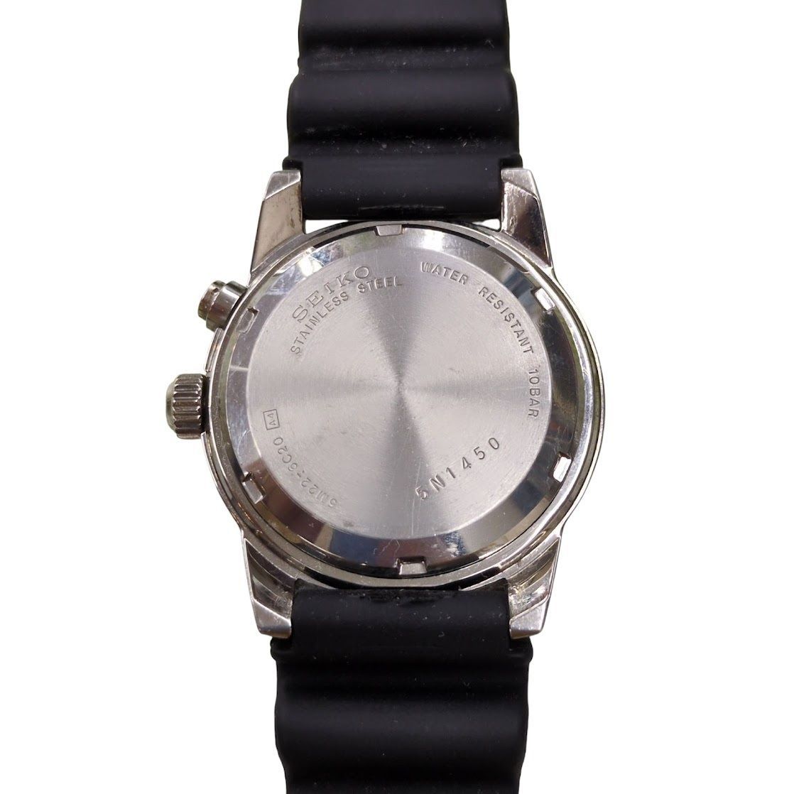 SEIKO 「S」サス AGS 5M22-6C20 文字盤ブラック セイコー SUS サス AGS ミリタリー文字盤 | アンティー
