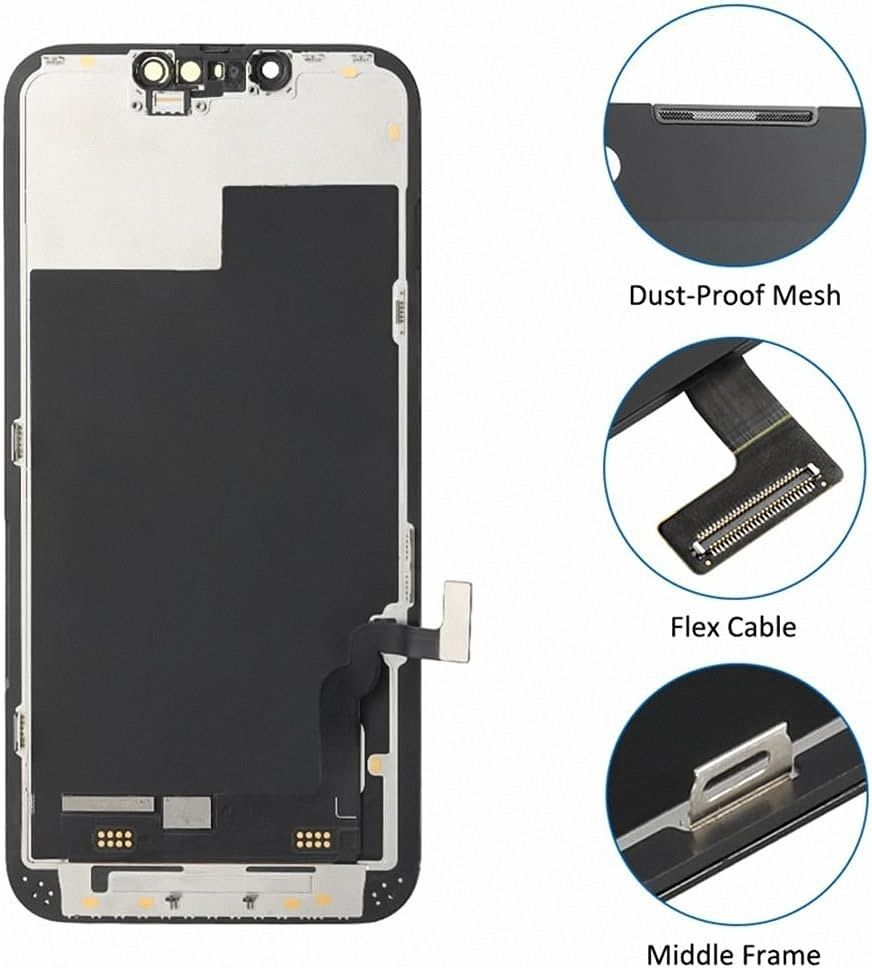 iPhone フロントパネルの再生部品 iPhone 11純正再生パネル11-308