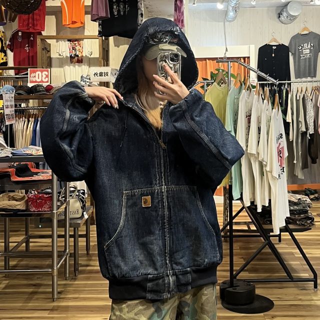 激レア 99年 USA製 カーハート デニム アクティブジャケット Asap A$AP Rocky 着用 サイズ L カーハート デニム アクティブ