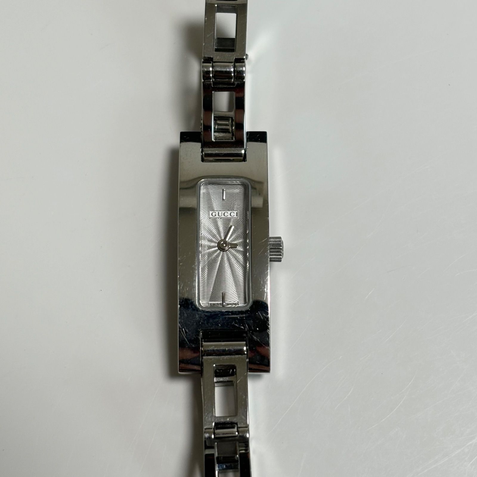 GUCCI グッチ 3900L スクエア シルバー クォーツ シルバー文字盤 QZ