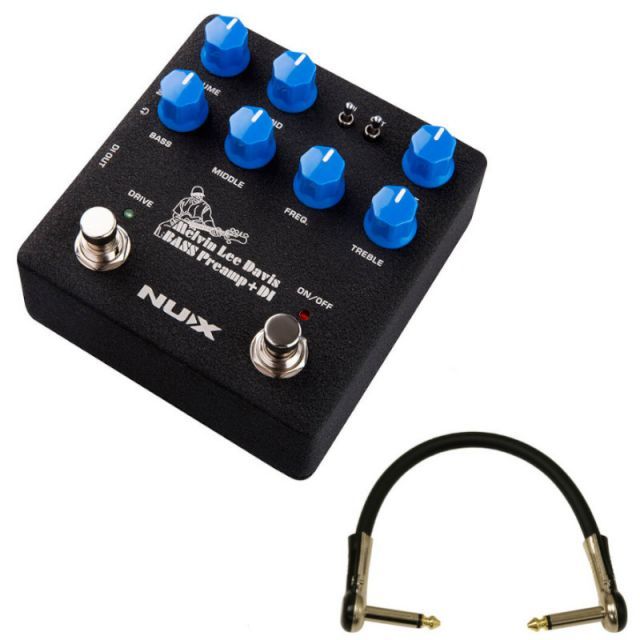 NUX MLD Bass Preamp DI NBP 5 ニューエックス プリアンプ L型パッチケーブル 15 cm