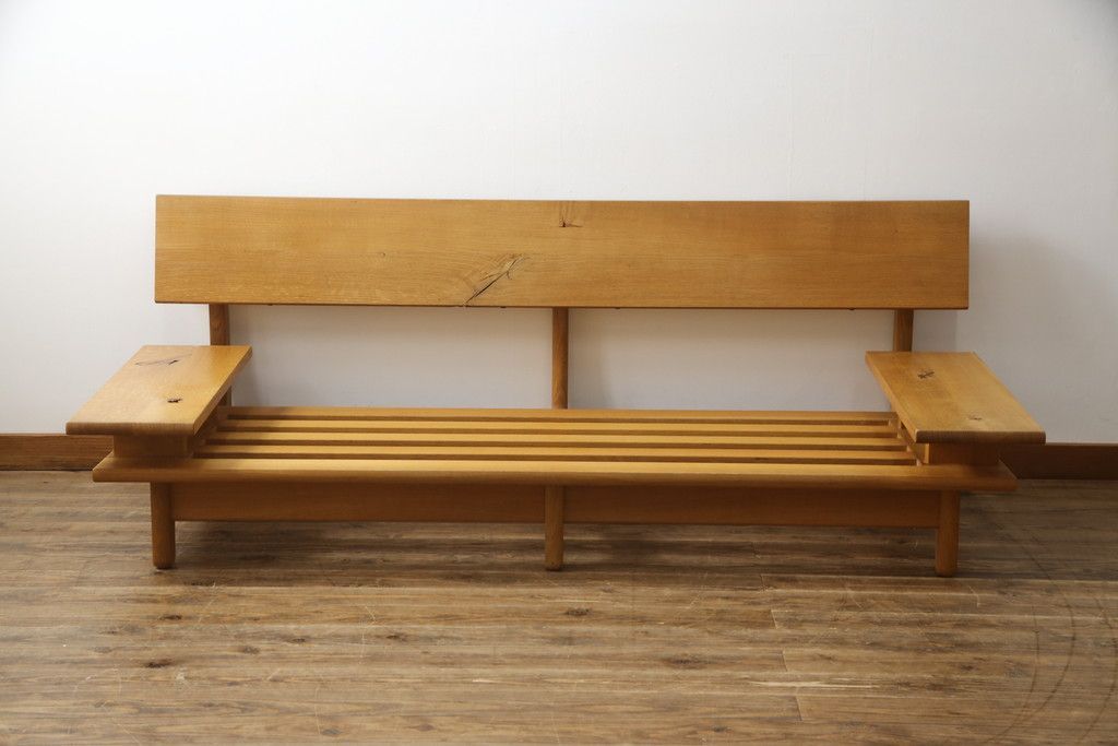 飛騨産業森のことば3人掛けソファ美中古品ナラ材