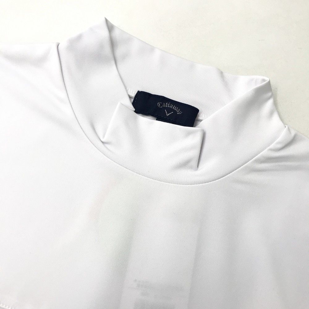 サイズ：S CALLAWAY キャロウェイ  ハイネック 半袖Tシャツ  ホワイト系 [240101396639] ゴルフウェア レディース ストスト サイズ：S CALLAWAY キャロウェイ ハイネック 半袖Tシャツ