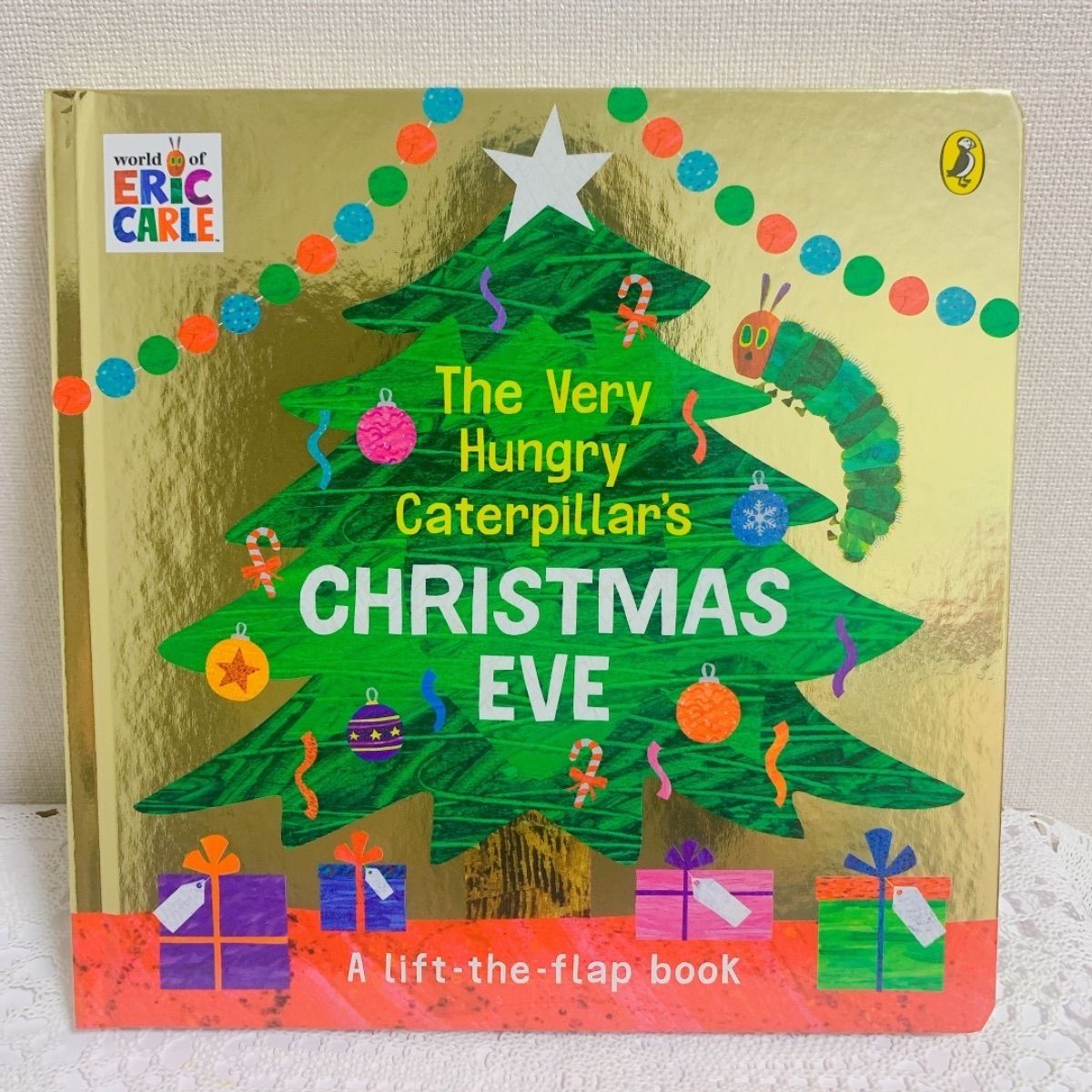 新品】エリックカール クリスマス 英語絵本 洋書 はらぺこあおむし