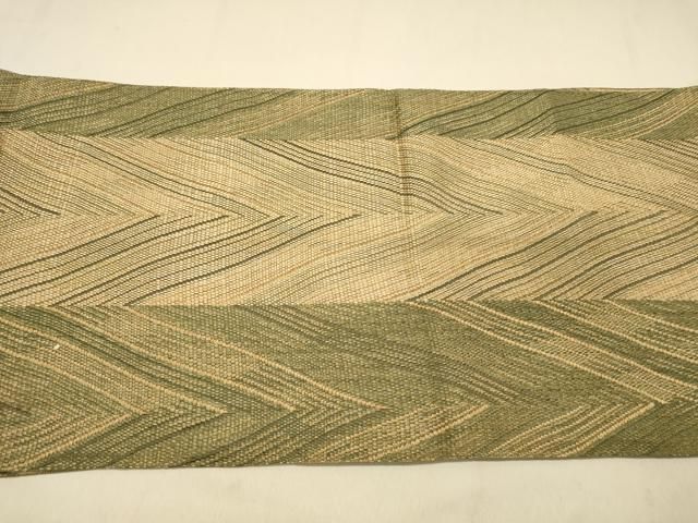 平和屋着物○九寸名古屋帯 流水舞葉文 正絹 逸品 DAAY8079cm