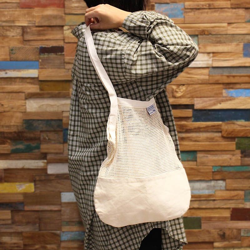 DULTON ダルトン コットン ハーフ メッシュ バッグ S COTTON HALF MESH BAG S