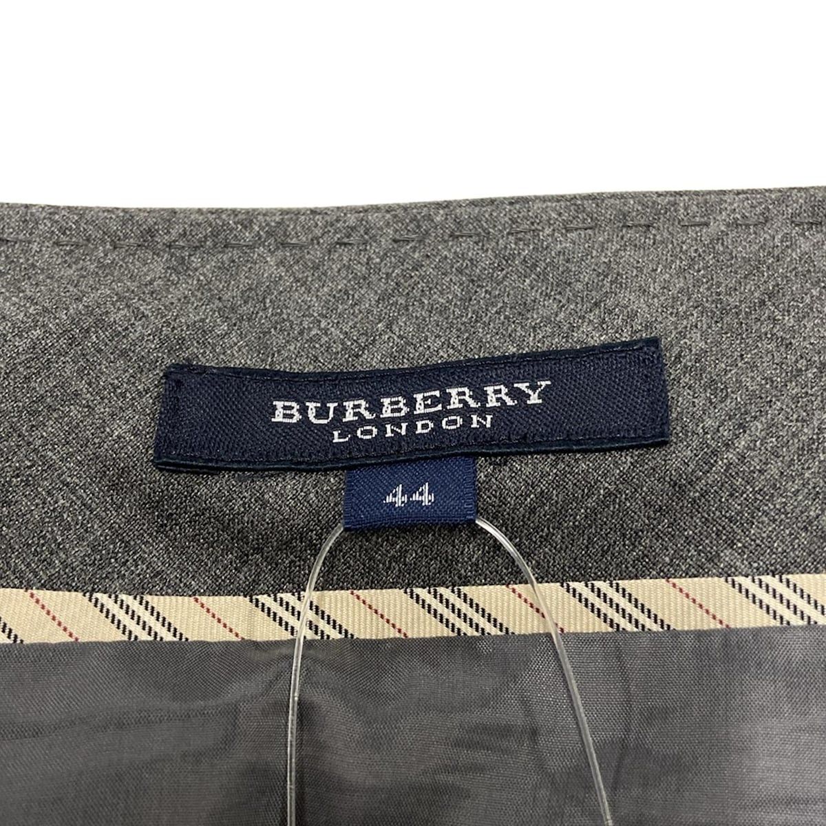 【美品】BURBERRY LONDON バーバリー シルクスカート 44 大きい BURBERRY LONDON シルク混 チェック フレアスカート 44