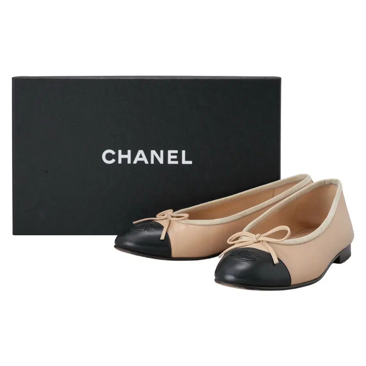 CHANEL （ USED 1) シャネル G02819 バレリーナ フラット シューズ ＃ 35