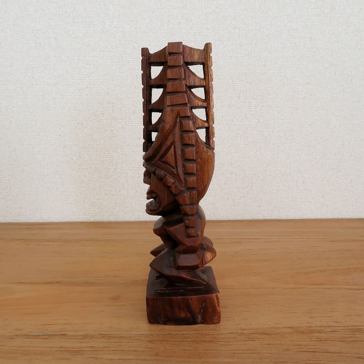 ティキの木彫り ティキ アクア TIKI AKUA KAI 30cm 木製スワール