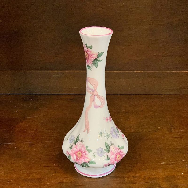 St.George ファイン ボーンチャイナ 花瓶 シェルプレート 2点セット
