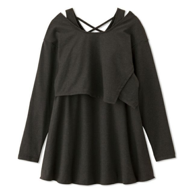 ダンスキン トップス 黒 ダンスキン（DANSKIN）（レディース）ドルマン