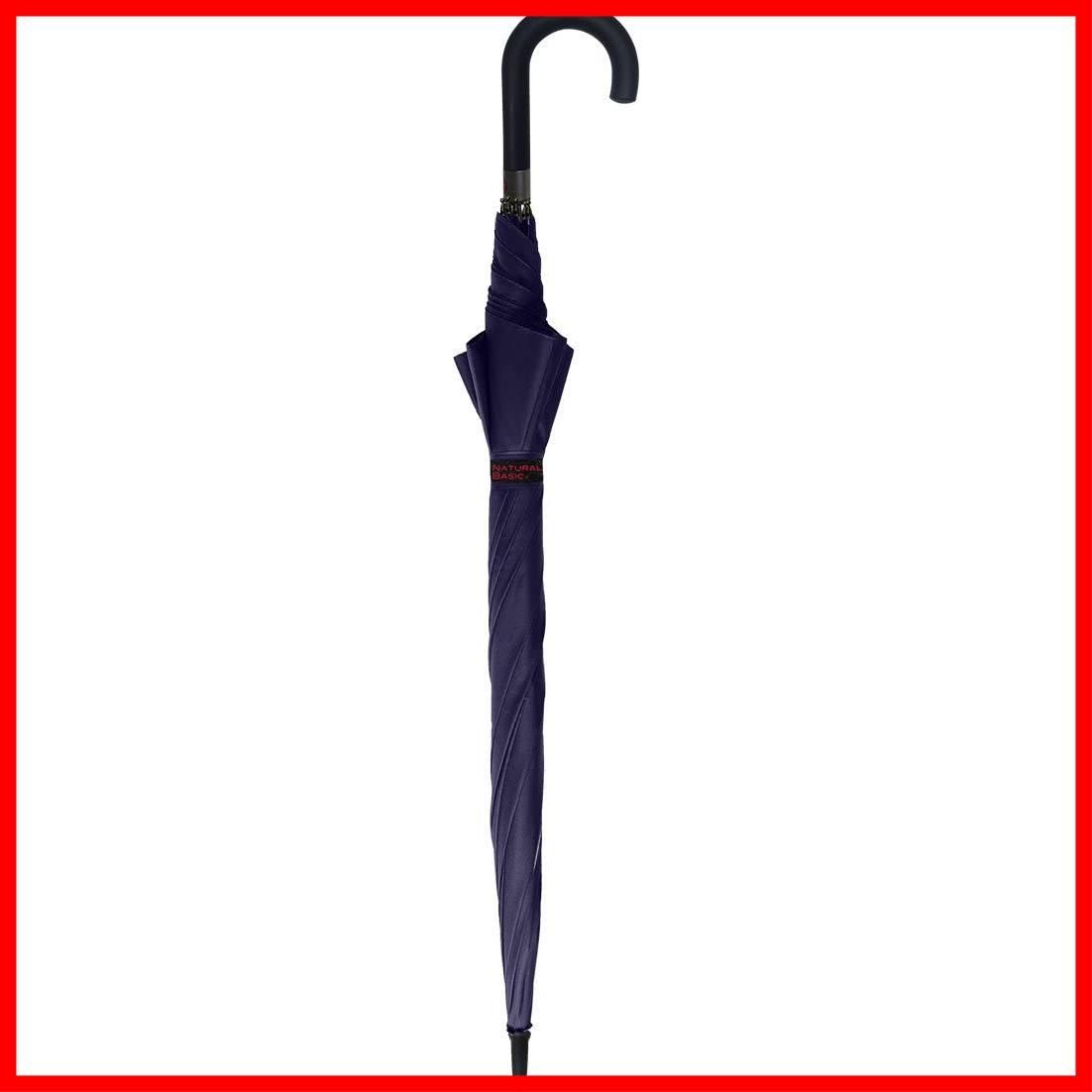 ビッグサイズ 70 cm 親骨 受骨グラスファイバー 413-024 無地 ネイビー グラス Aジャンプ 紳士長傘 中谷 中谷-傘