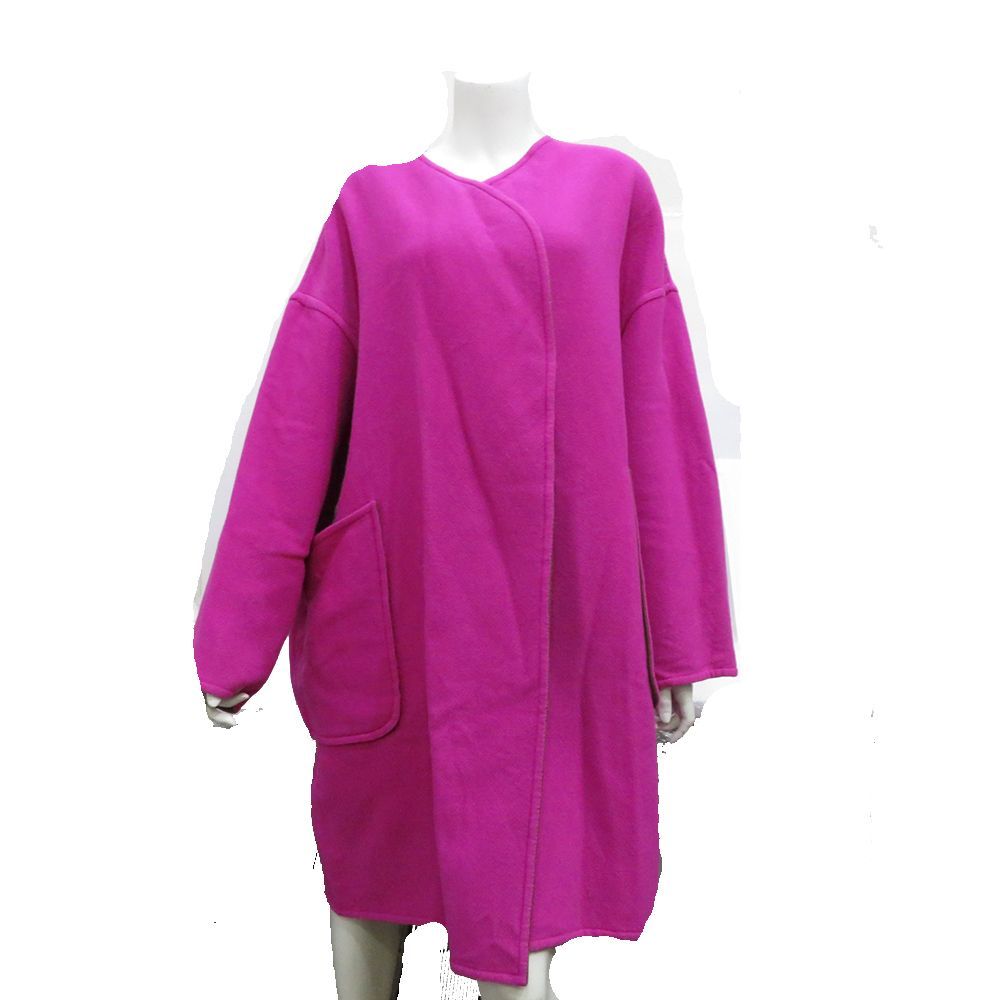 希少】HERMES エルメス リバーシブルコート ロング カシミヤ混 カーキ