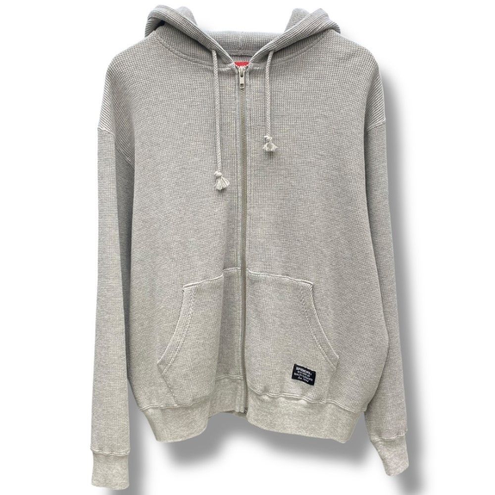 SUPREME 25SS Hooded Zip Up Thermal Heather Grey Sサイズ グレー