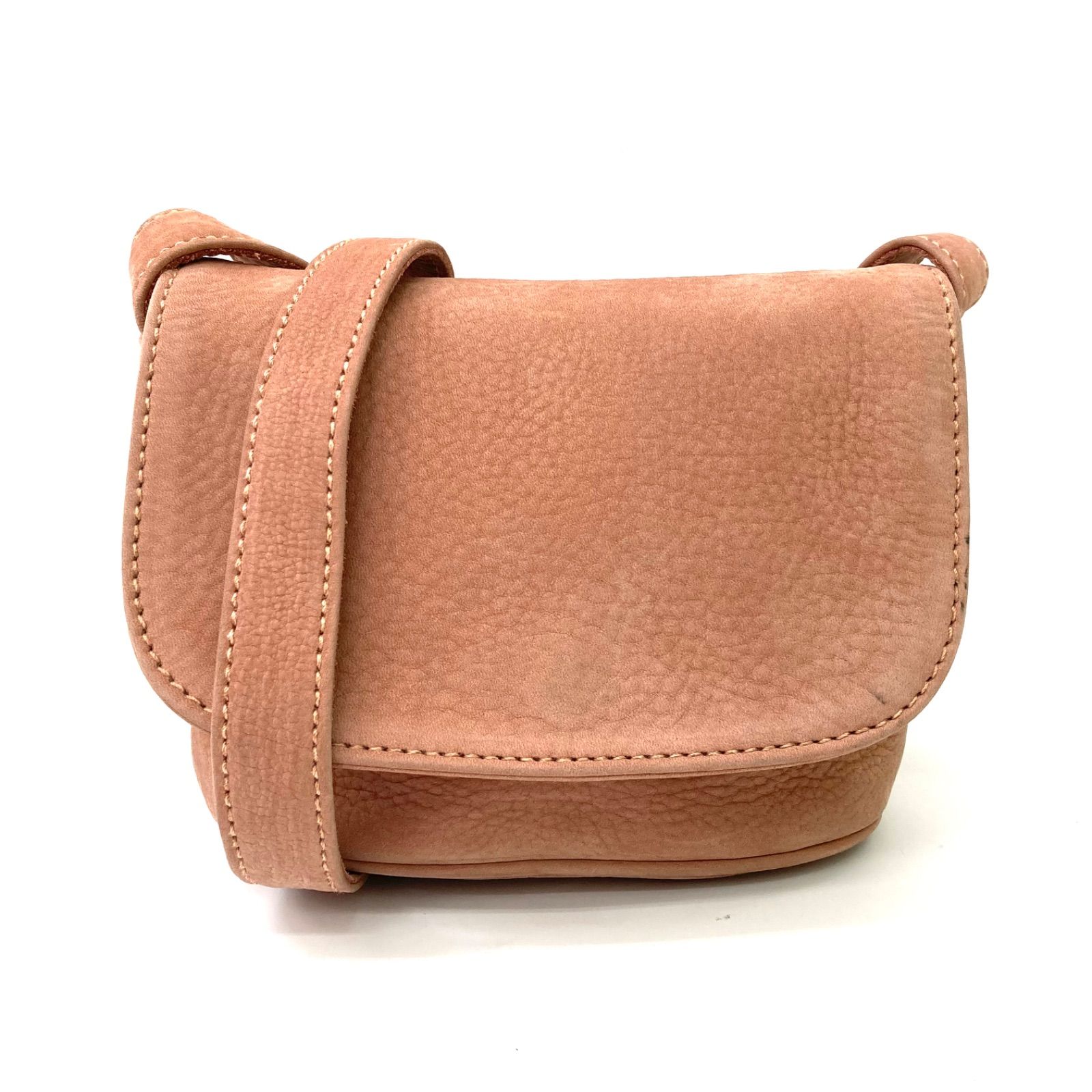 COACH】コーチ レザー ピンクベージュ ショルダーバッグ オールド 