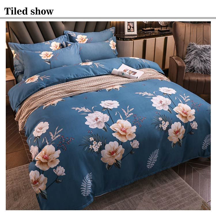 花柄ベッドカバー（フローレンス） レッド シングル