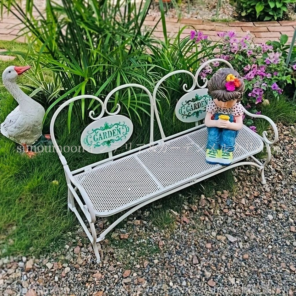 準備万端の ヴィンテージ調 庭 ガーデンベンチ 雑貨 金属 メタル おしゃれ お洒落 ガーデニング ガーデン雑貨 インテリア ヨーロピアンスタイル 庭の装飾 ガーデンインテリア グリーン ガーデン ホワイト エレガント 4-7