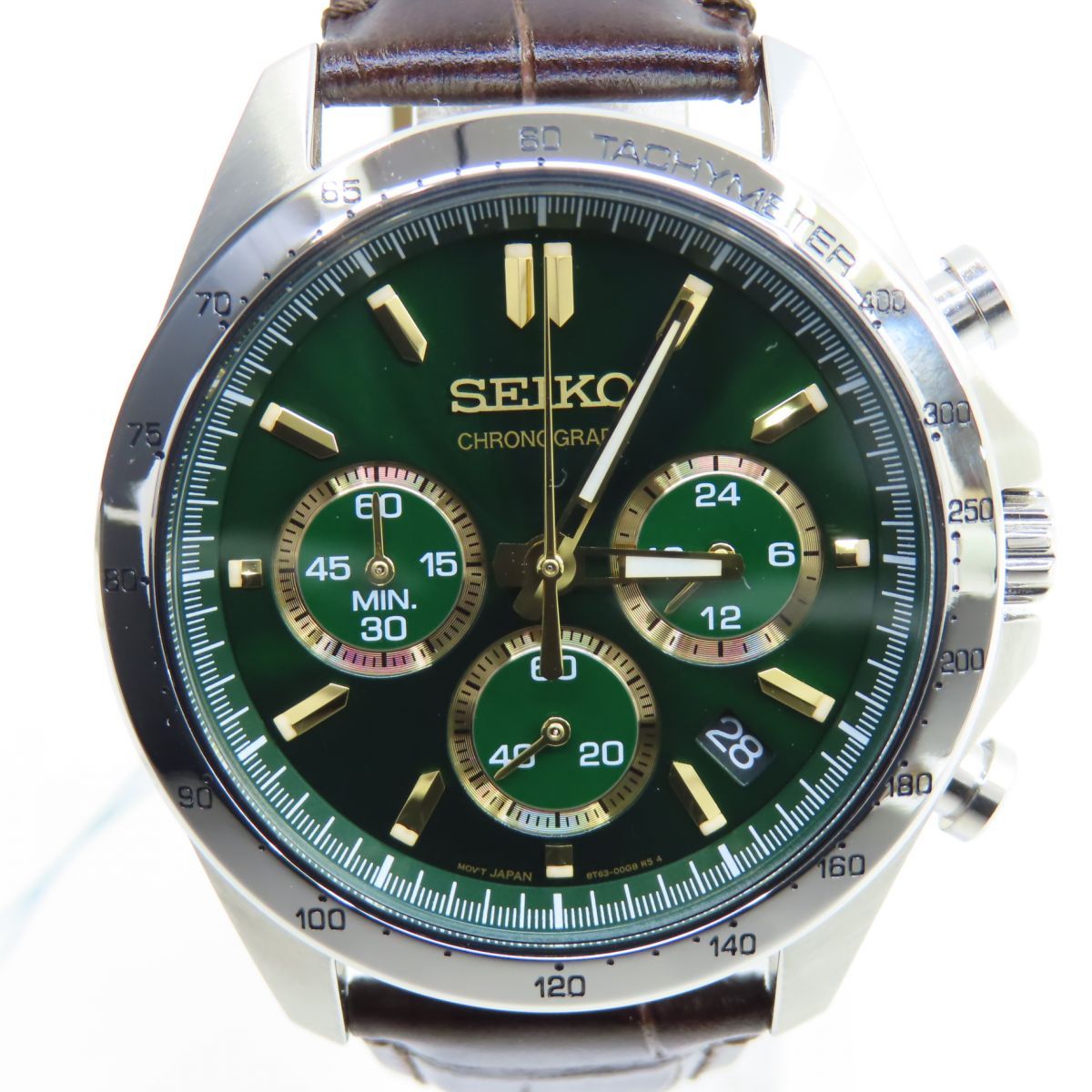 【未使用】SEIKO セイコー 8T63-00D0 SBTR017 クロノグラフ クオーツ 腕時計 ※中古