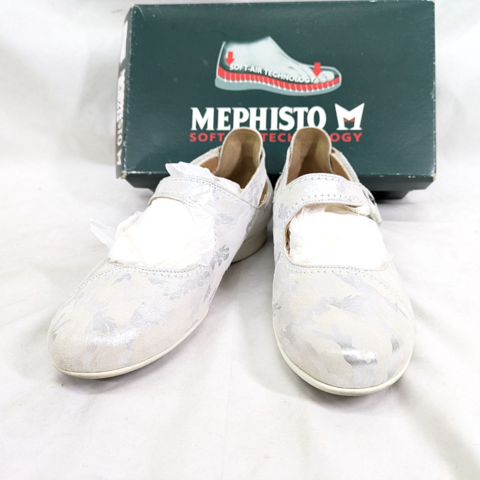 良品！MEPHISTO mobils フラットシューズ ベルクロ 25cm