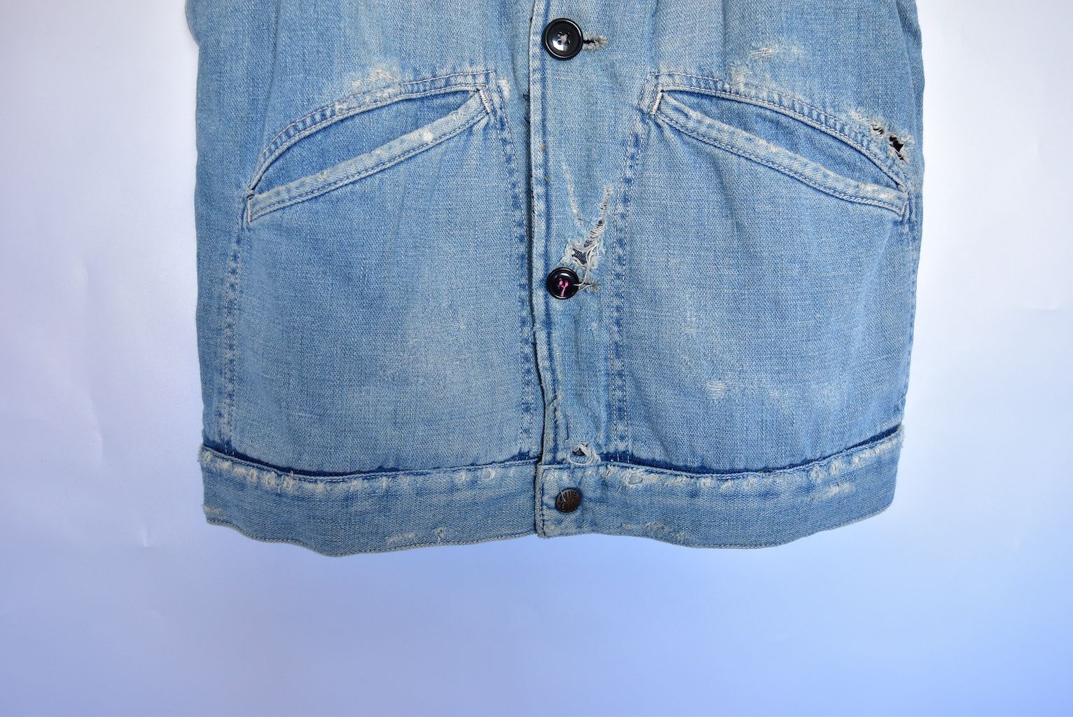 BLUE BLUE ブルーブルー 裏ボア デニム ベスト 28864 - 844 50 - メルカリ