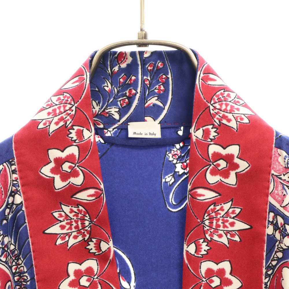 美品 GUCCI グッチ シルク 100％ レッド 赤 ペールブルー ストライプ 美品 GUCCI グッチ シルク 100％ レッド 赤 ペールブルー