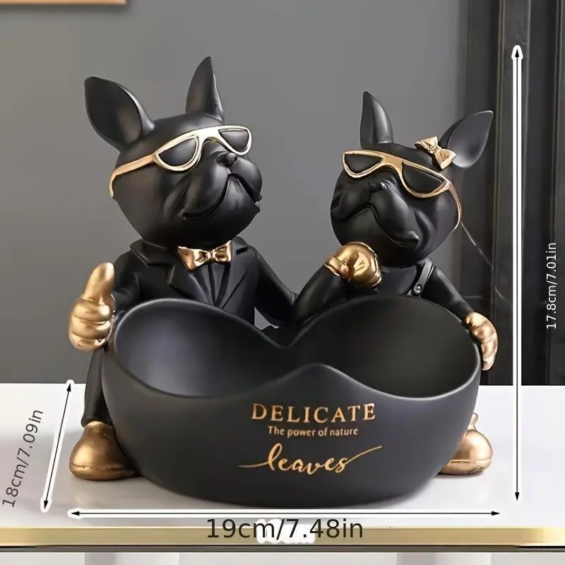 新品 愛するブルドッグの収納オーナメント、家屋リビングルーム