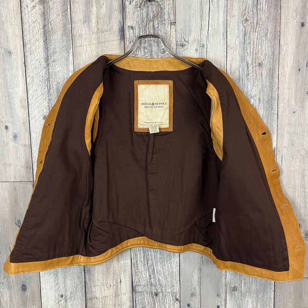  DENIM SUPPLY RALPH LAUREN 毛皮 レザー ベスト M ベスト トップス