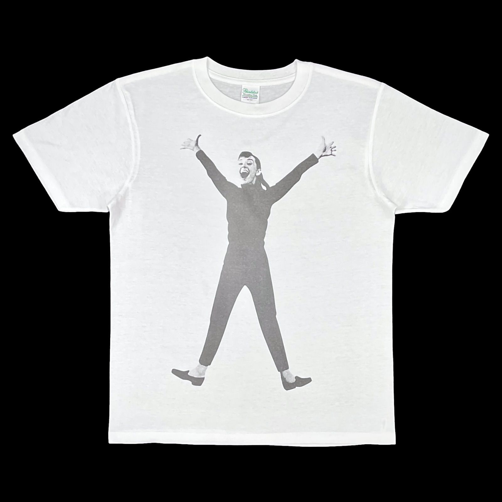 オリジナル Tシャツ ビッグプリント オードリーヘプバーン ローマの 