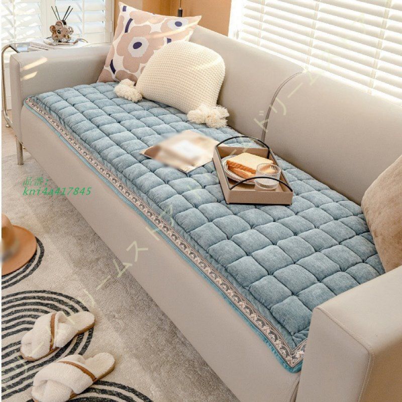 ロングクッション ソファパッド ソファカバー 四季適用 ソファーシート かけるだけ 北欧 長方形 滑り止め 多機能 犬猫対策防塵 マルチカバー 汚れ防止 傷防止 kni4a417845