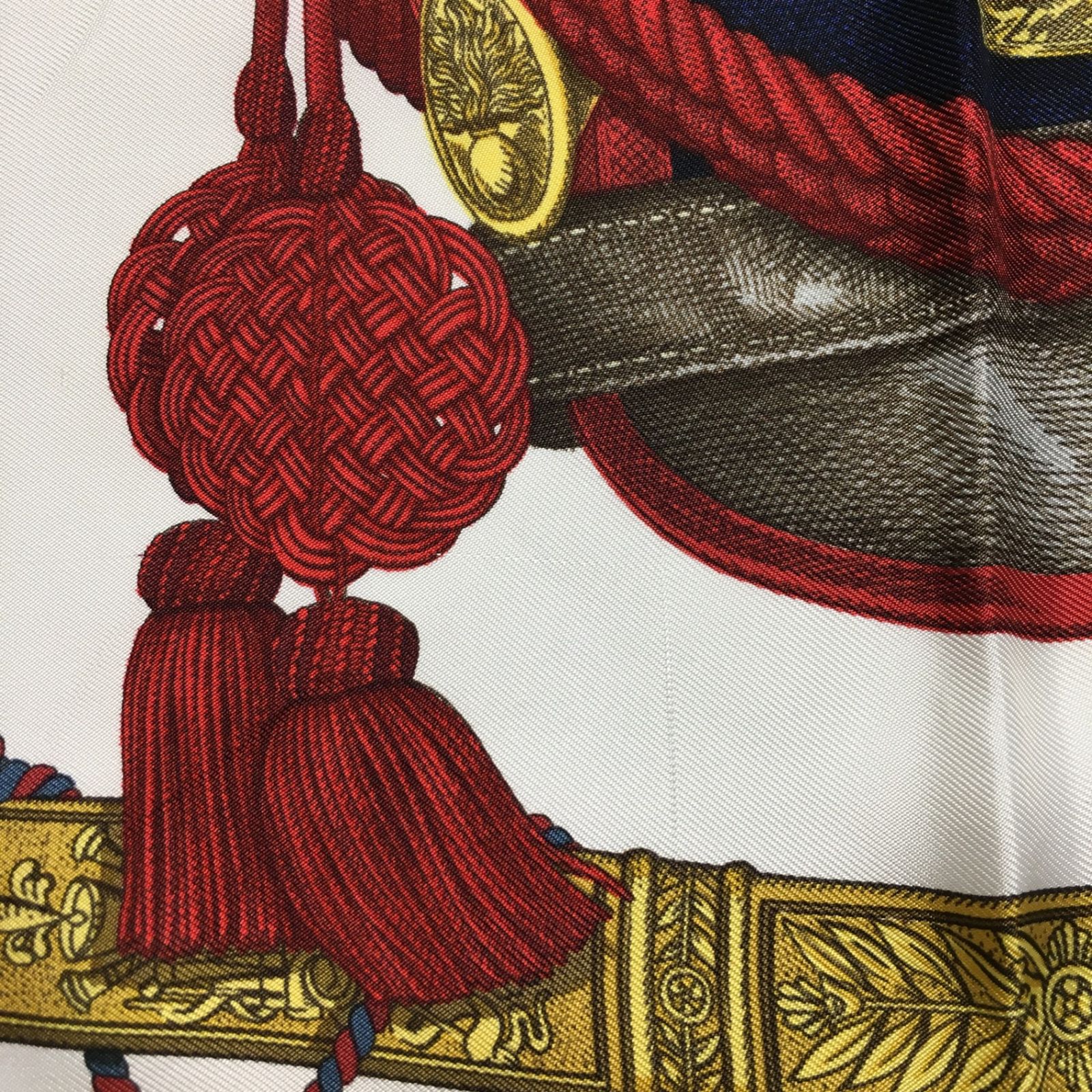 2506-123｜美品｜エルメス カレ 90 スカーフ シルク ホワイト - メルカリ 