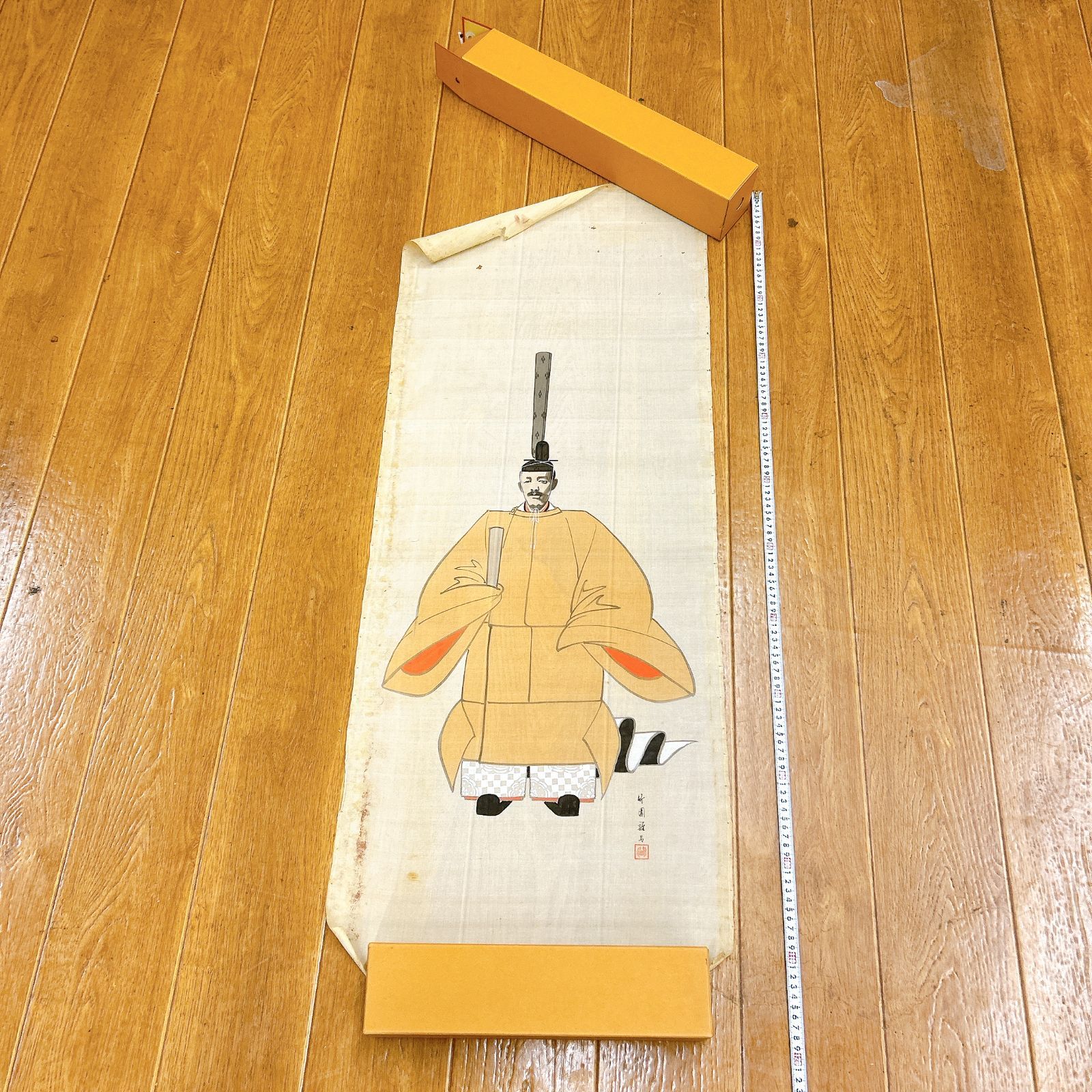 希少！大正天皇即位装束画 竹園謹写 大正天皇像 第123代天皇 本紙のみ