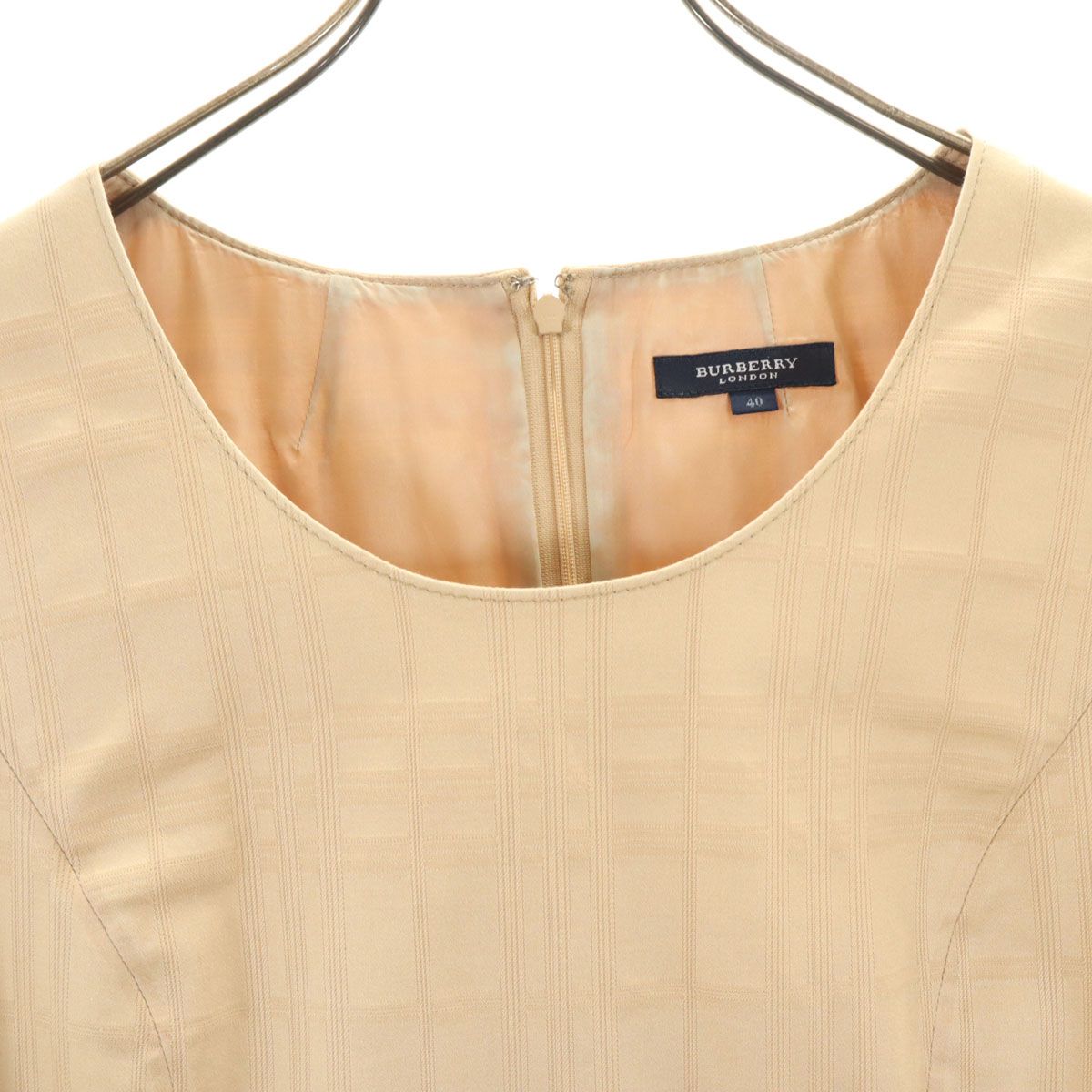 BURBERRY バーバリー チェック柄 ノースリーブ ワンピース 40