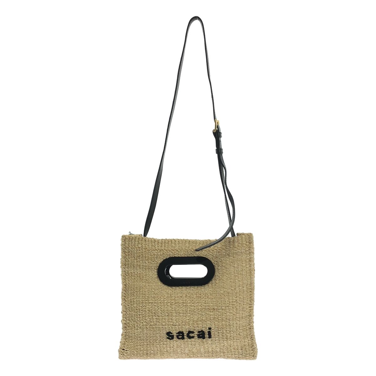 【sacai】Raffia New Shopper Bag Small☆2way 使用 おしゃれ* 美品】 sacai / サカイ | Abaka Shopper Bag Small ロゴ バイ