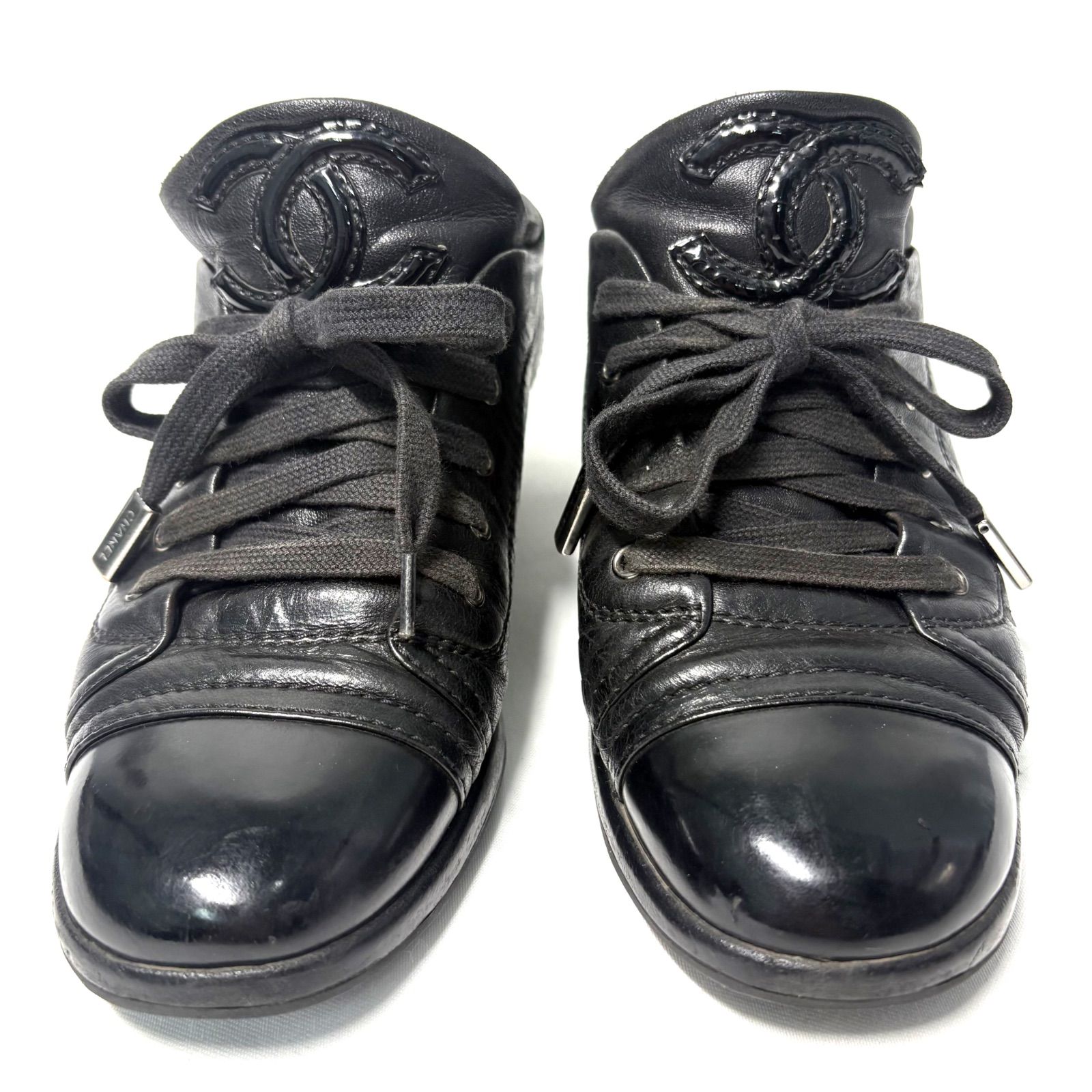 CHANEL シャネル G25313 ココマーク レザー スニーカー サイズ36 CHANEL シャネル G25313 ココマーク レザー スニーカー サイズ36