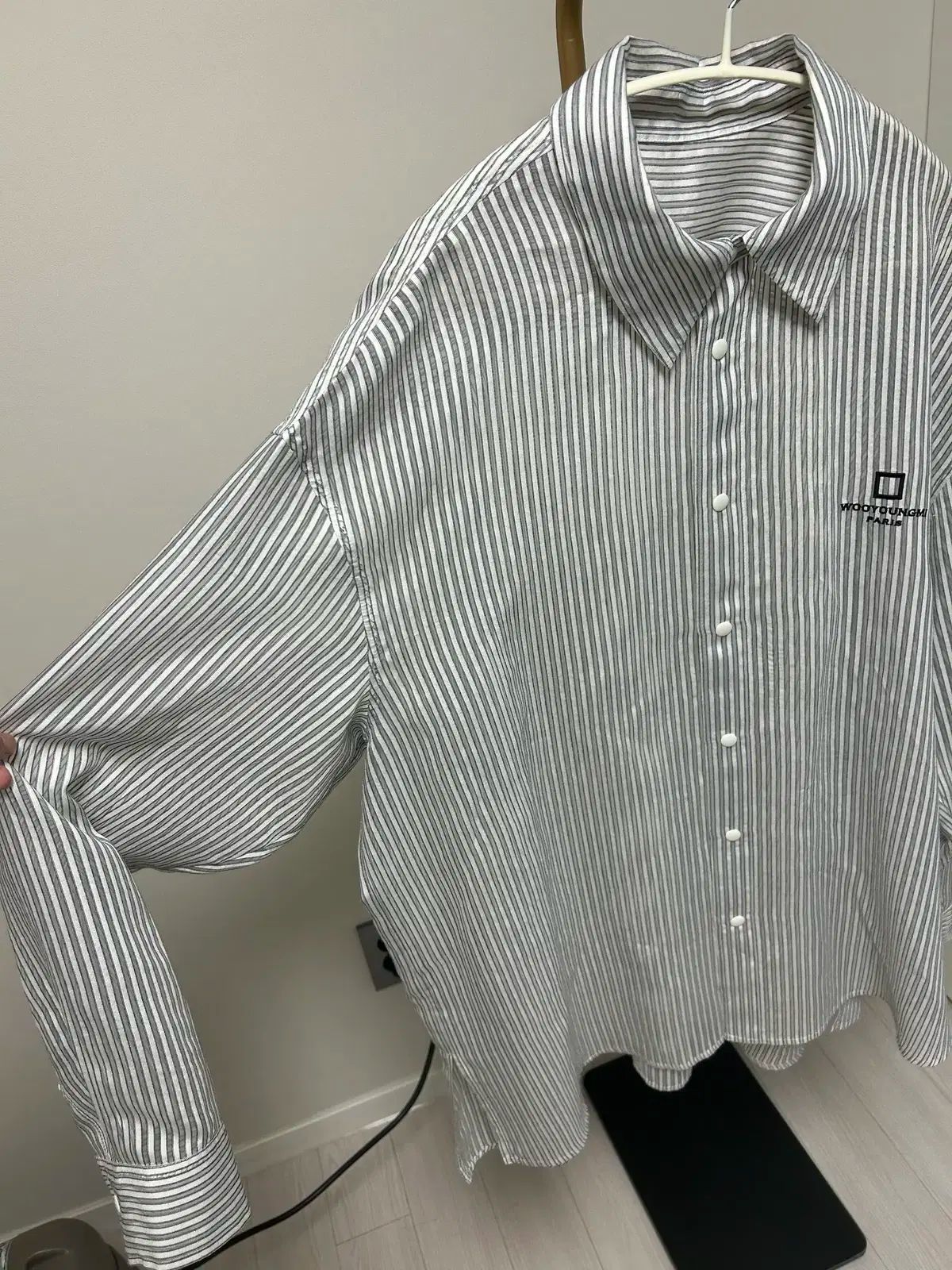 24SS ウーヨンミ シースルー ストライプ シャツ 50