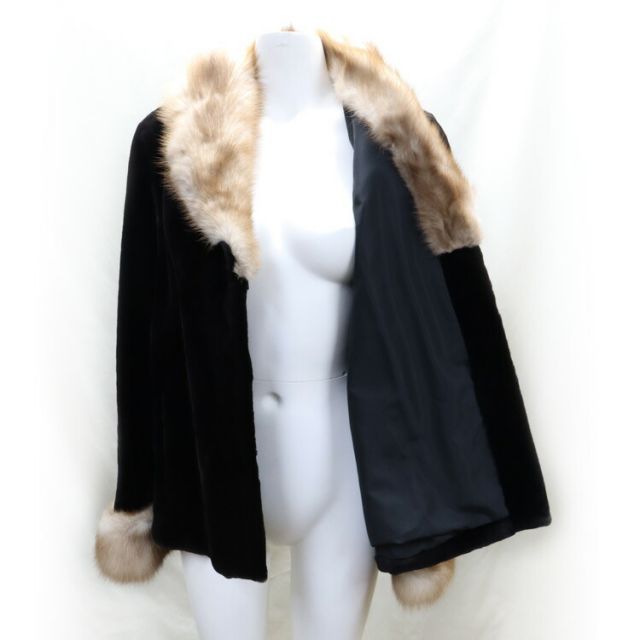 シェアードミンクジャケット マーテン トリミング ミンク ファー