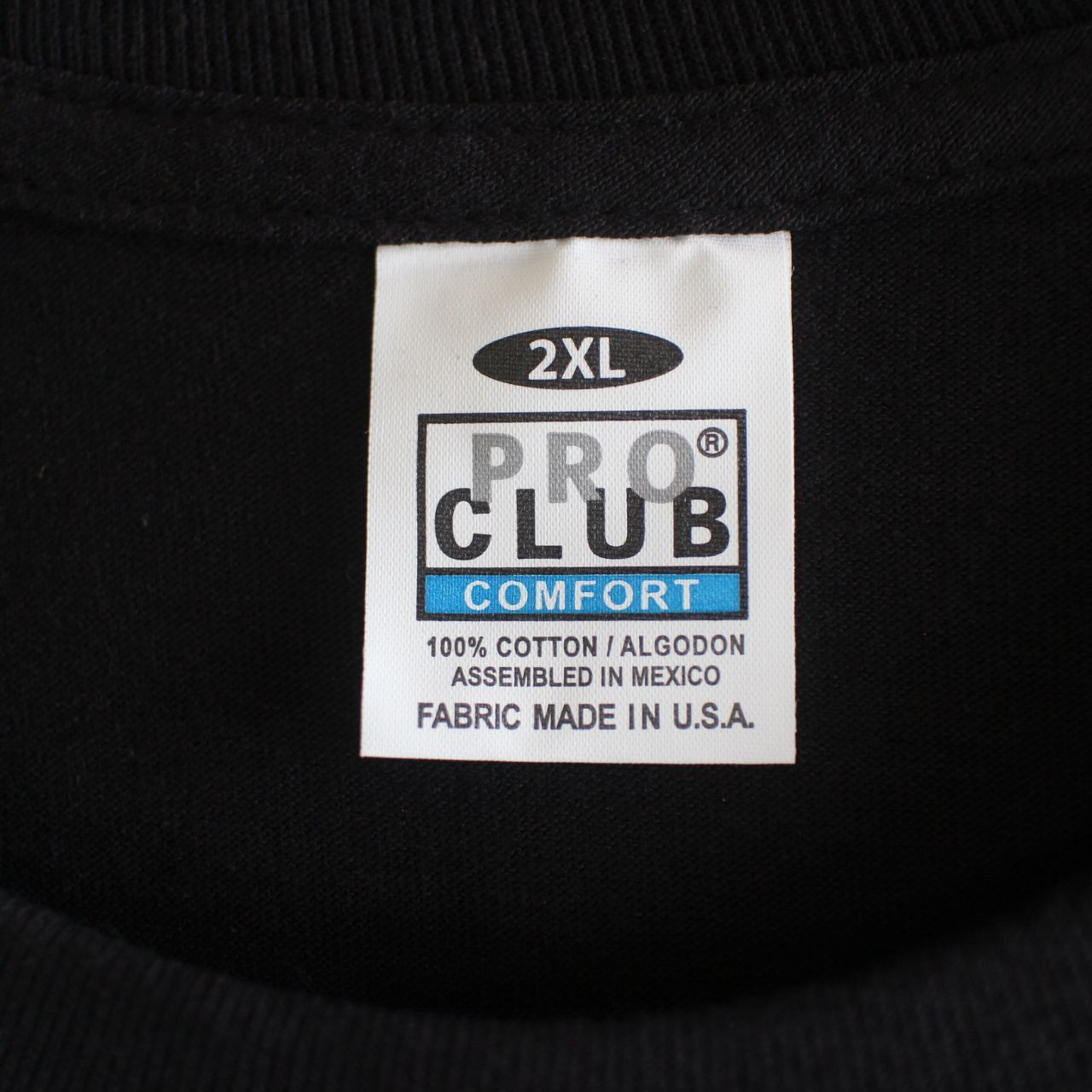 【LA直輸入】PRO CLUB "Compton" BLACK 5.8oz COMFORT TEE L～2XL プロクラブ