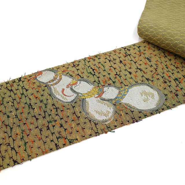 新古品】 名古屋帯 正絹 京都 西陣 蛍庵 田村屋 九寸 網織紬