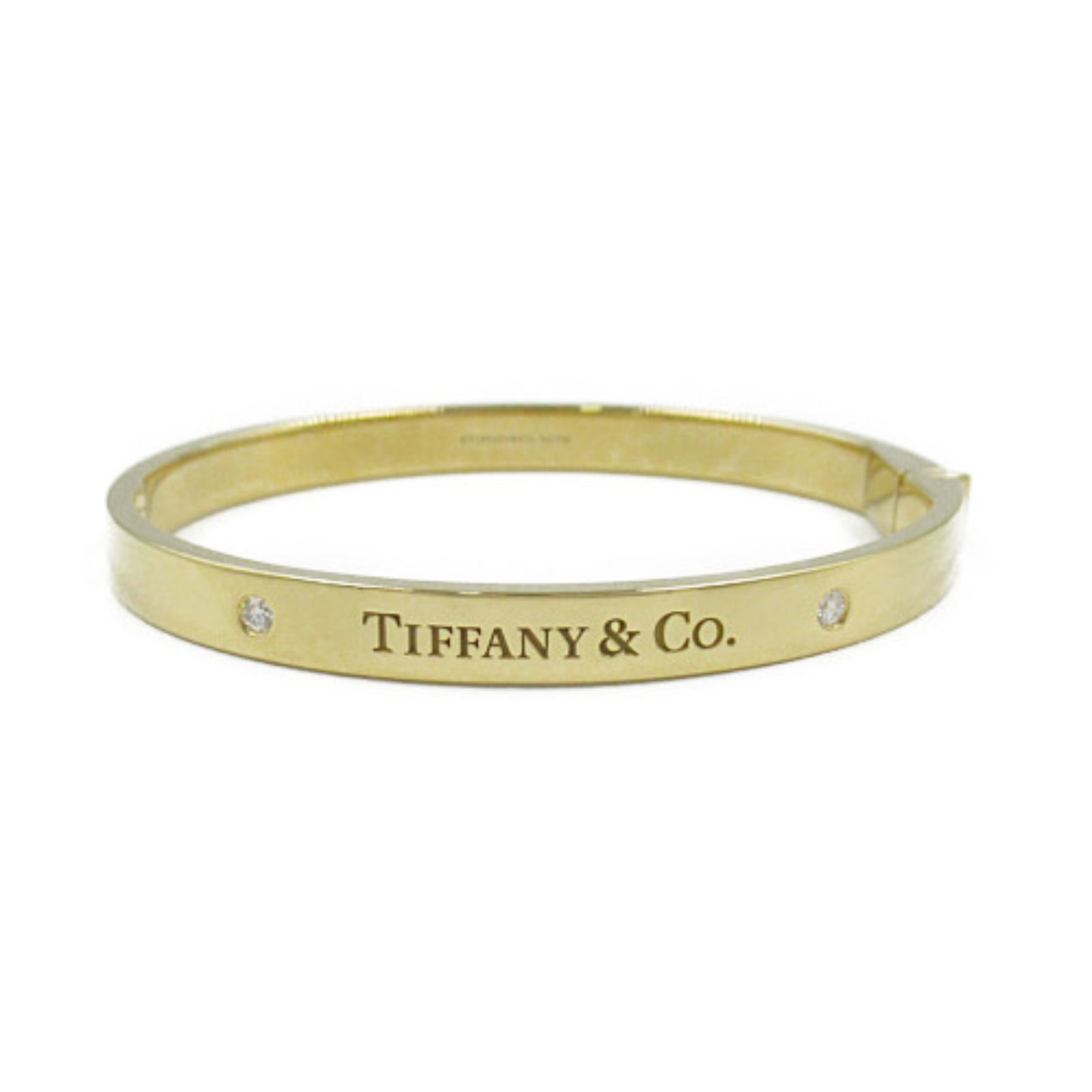 ティファニー TIFFANY＆CO ブレスレット ヒンジバングル 2Pダイヤ 腕