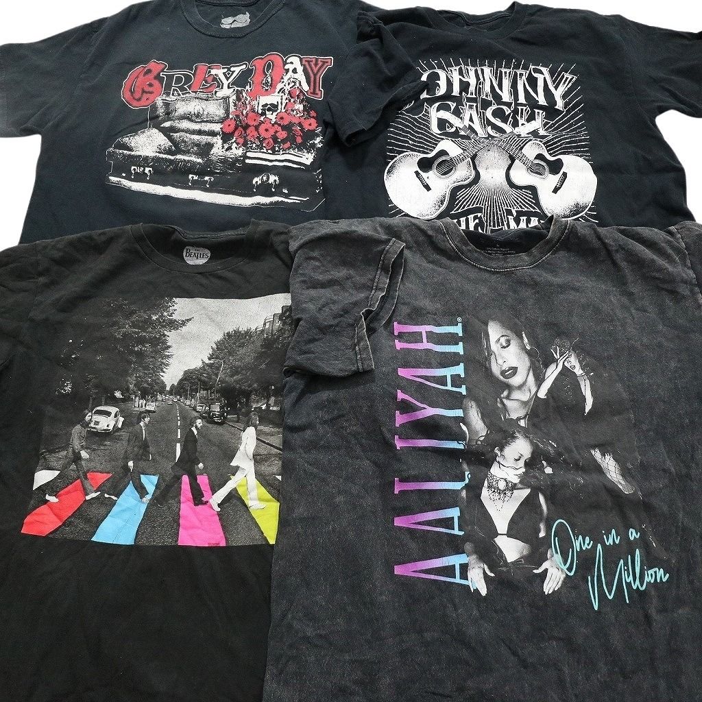 古着卸 まとめ売り 音楽・バンド 半袖Tシャツ 16枚セット (メンズ L