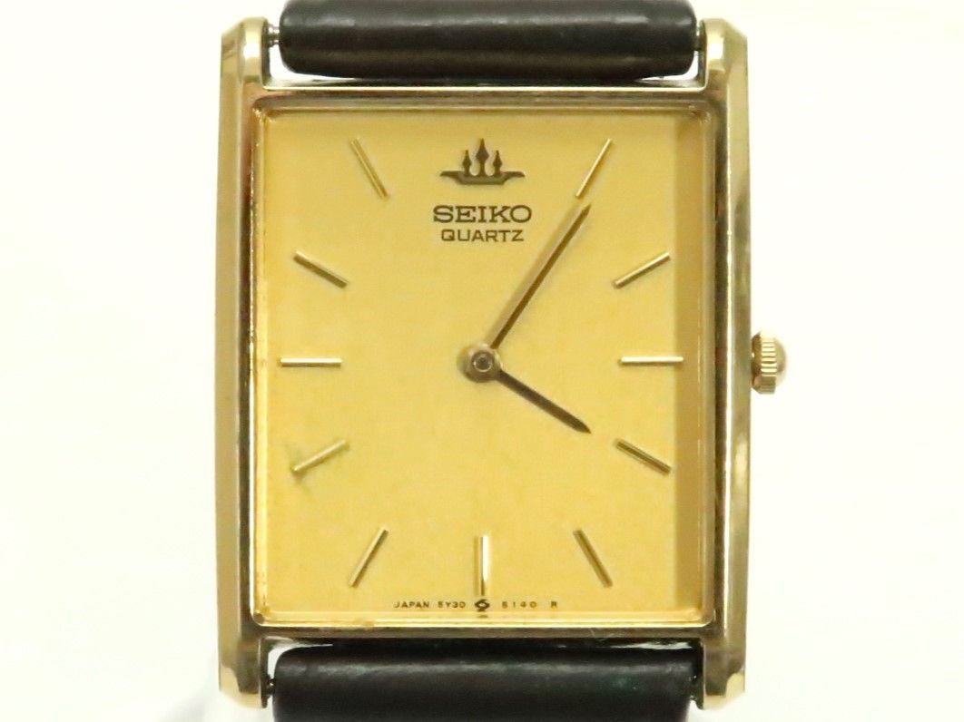 SEIKO セイコー　5Y30-5060 ヴィンテージ　 クォーツ　ベルト社外　時計　18697922