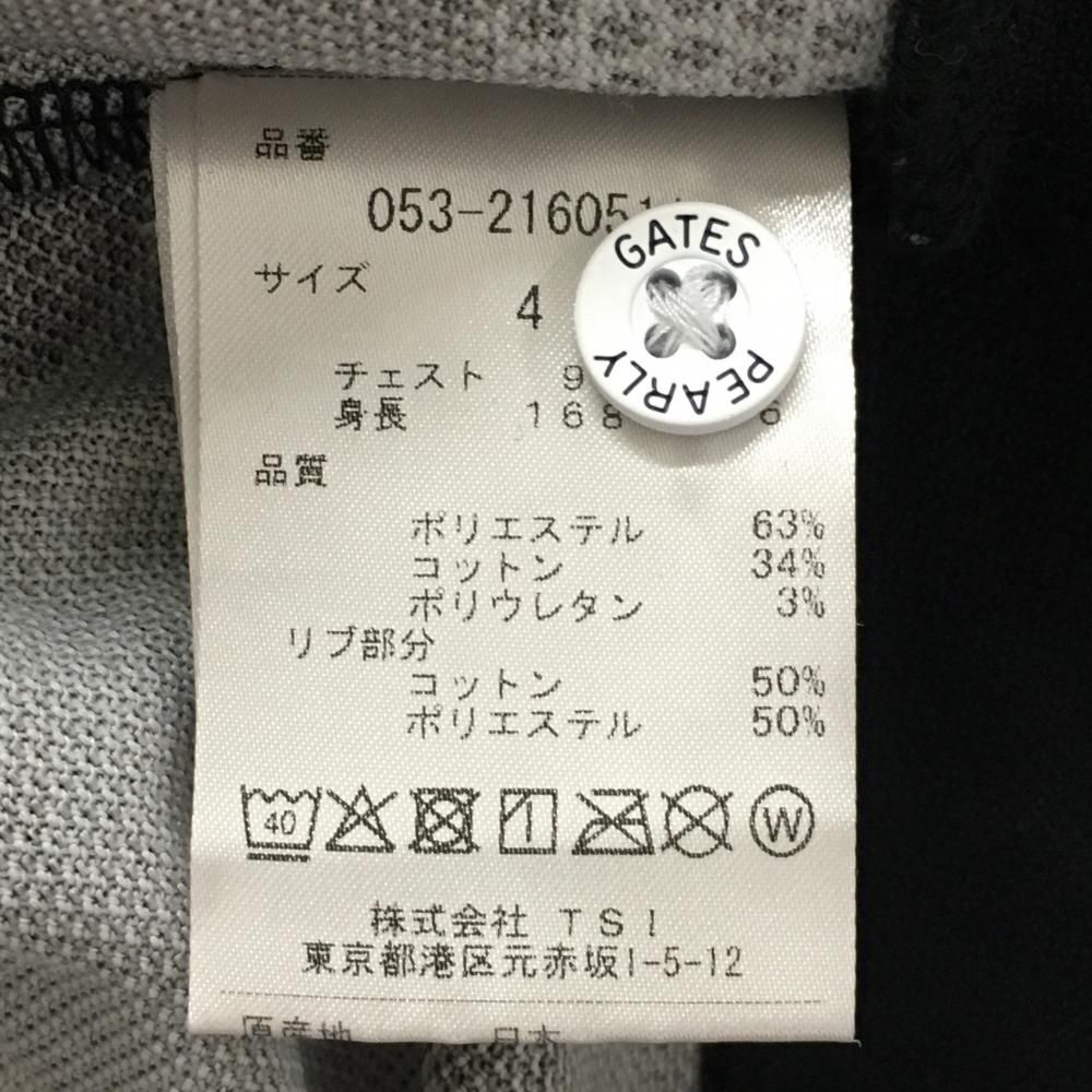 パーリーゲイツ　迷彩ポロシャツ　新品未使用　サイズ4 　正規品 美品】パーリーゲイツ 半袖ポロシャツ 黒×グレー カモフラ柄