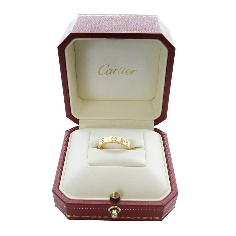 カルティエ Cartier ミニ ラブリング 指輪 K18 YG 750 #49 9号