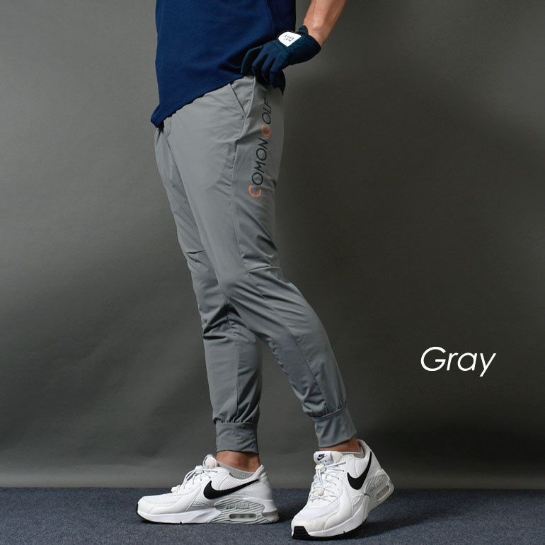 COMONGOLF|コモンゴルフ 接触冷感素材春夏ジョガーゴルフパンツ|グレー