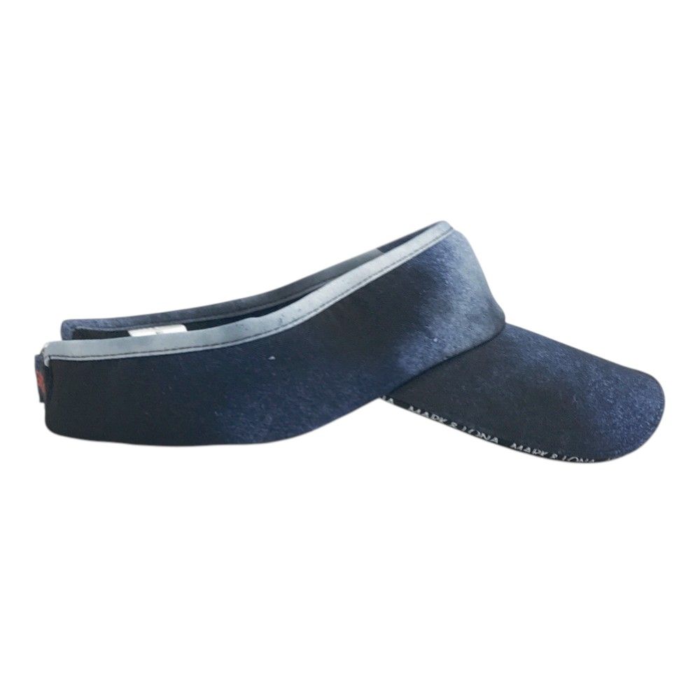 MARK-LONA マークアンドロナ サンバイザー スカルワッペン 総柄 ネイビー系 240101500002 ゴルフウェア ストスト