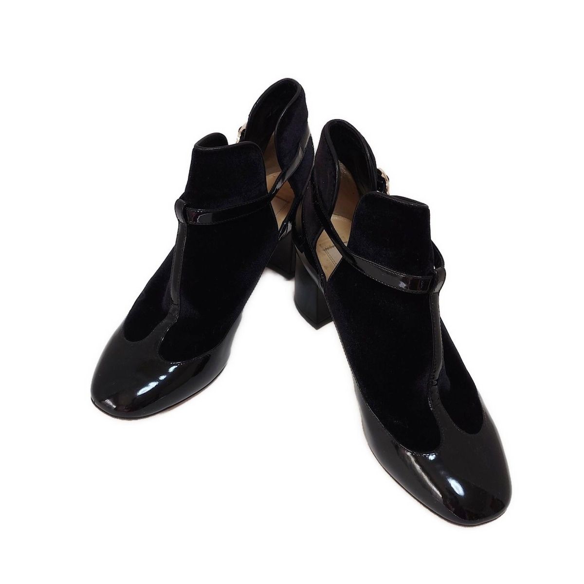 VALENTINOGARAVANI バレンチノガラバーニ ブーティ 36 レディース - 黒 レザー