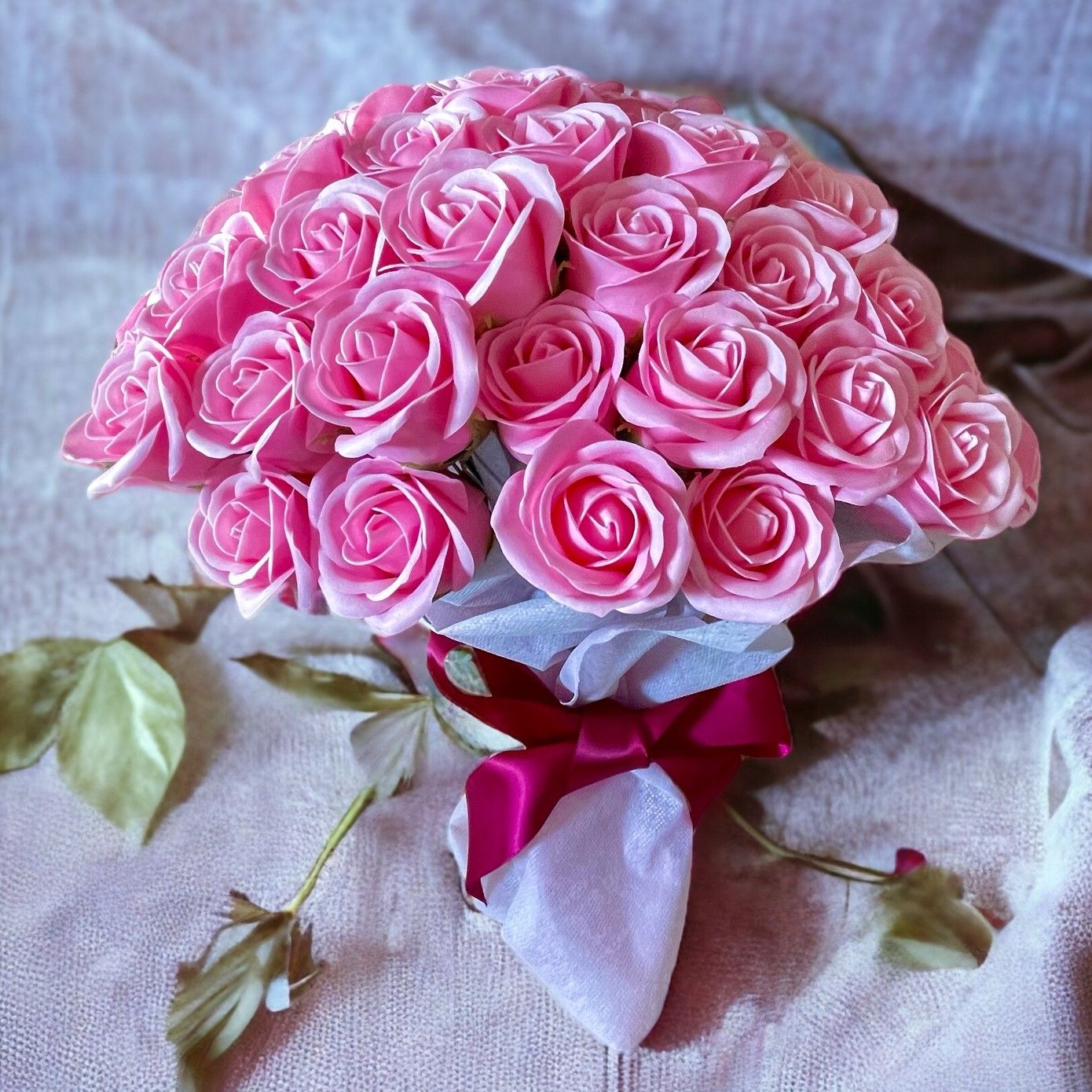 ピーチピンク L(100本) サヴォンローズ 花束 ギフト プレゼント ブーケ