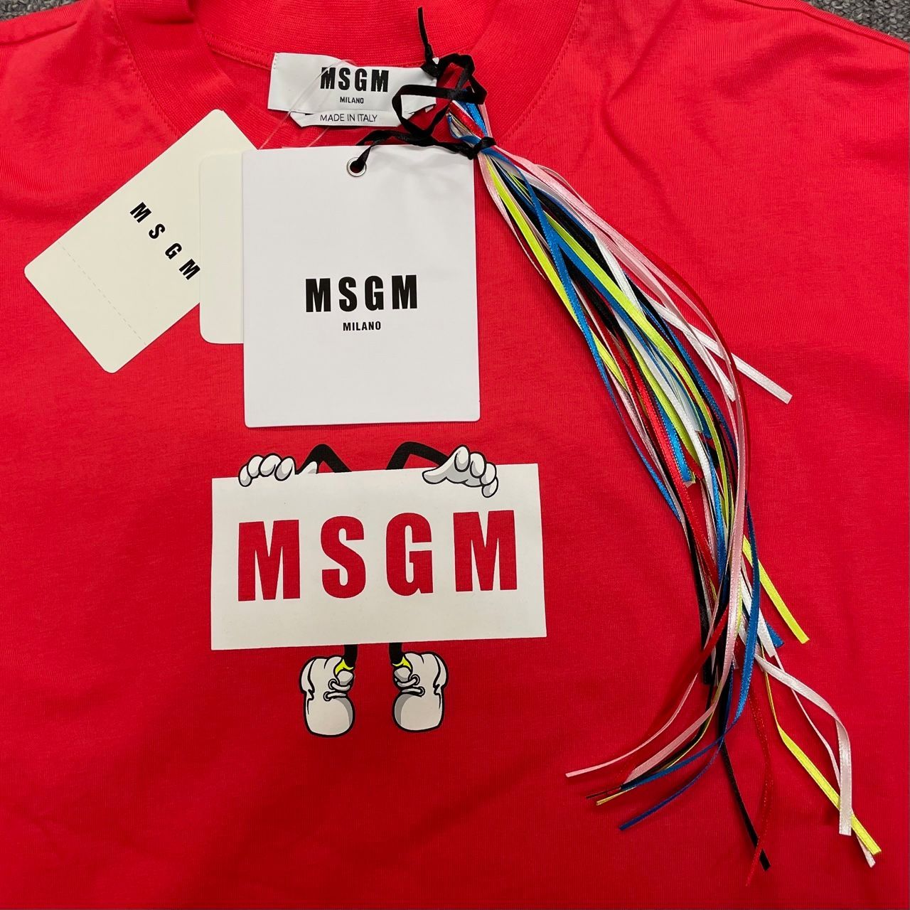定価23100円 国内正規 未使用 MSGM カートゥーン プリント ロゴ T 